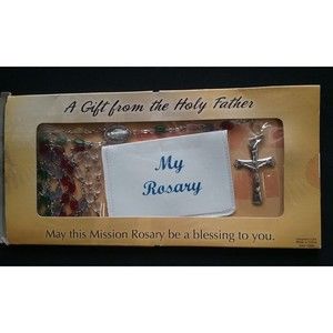 Pope Benedict XVI Rosary with Instructional Pamphlet & Wallet